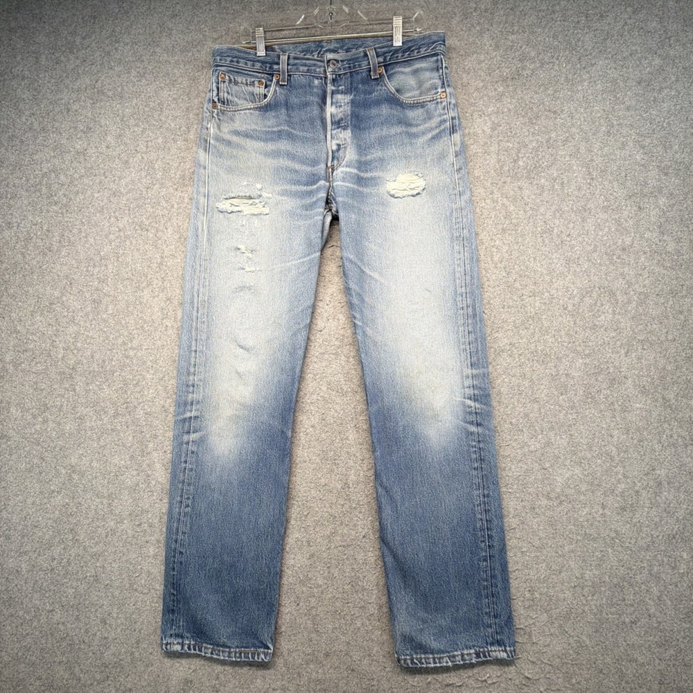 Vintage Levi's 501 Jeans Made in USA 36x34 (Fits 34x33) Crazy Fade